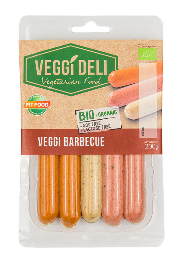 Vegetarian Organic VeggiBarbecue Sausages Veggideli